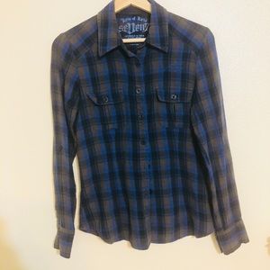 Seven7 plaid button down